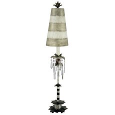 Настольная лампа с металлическими плафонами серого цвета Flambeau FB/BIRDLAND/TL