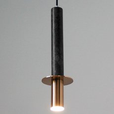 Светильник с арматурой латуни цвета, плафонами чёрного цвета Cloyd 10797