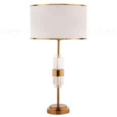 Настольная лампа с арматурой латуни цвета, плафонами белого цвета Cloyd 30038