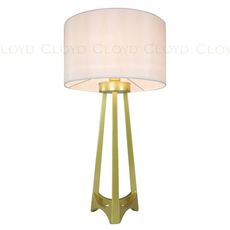 Настольная лампа с арматурой латуни цвета, текстильными плафонами Cloyd 30089