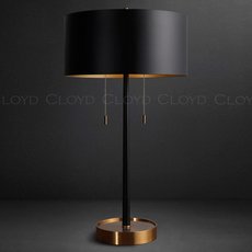 Настольная лампа с текстильными плафонами чёрного цвета Cloyd 30100