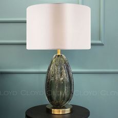 Настольная лампа с арматурой латуни цвета, текстильными плафонами Cloyd 30067