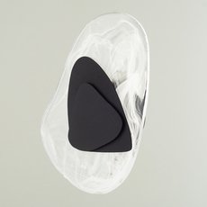 Бра с арматурой чёрного цвета, стеклянными плафонами BLS 18046