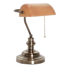 Настольная лампа с арматурой бронзы цвета, стеклянными плафонами BLS 17224