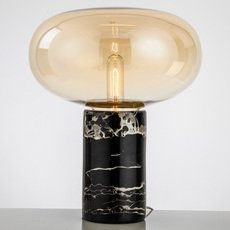 Настольная лампа с арматурой чёрного цвета, стеклянными плафонами BLS 21222