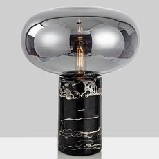 Настольная лампа с арматурой чёрного цвета, стеклянными плафонами BLS 21221