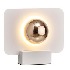 Настольная лампа с арматурой белого цвета, металлическими плафонами Mantra 8415