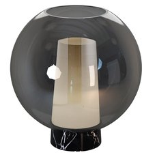 Настольная лампа с арматурой чёрного цвета, стеклянными плафонами Mantra 8403