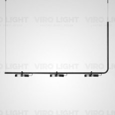 Светильник с металлическими плафонами чёрного цвета VIROLIGHT VL21063