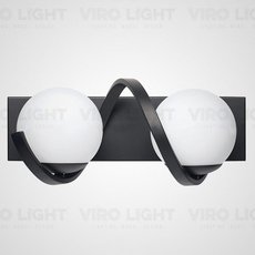 Бра с арматурой чёрного цвета, стеклянными плафонами VIROLIGHT VL24193