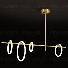Светильник с арматурой золотого цвета, плафонами белого цвета VIROLIGHT VL21166