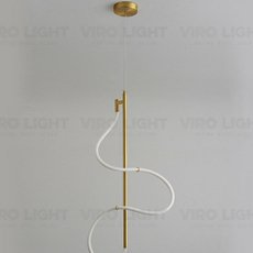 Светильник с арматурой золотого цвета, плафонами белого цвета VIROLIGHT VL14436