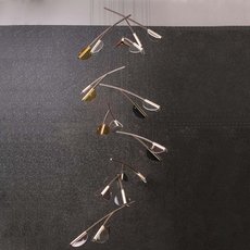 Светильник с арматурой коричневого цвета, металлическими плафонами VIROLIGHT VL33400