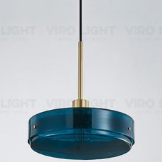 Светильник с стеклянными плафонами синего цвета VIROLIGHT VL14837
