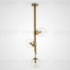 Светильник с арматурой золотого цвета, плафонами прозрачного цвета VIROLIGHT VL15185