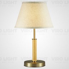 Настольная лампа с арматурой бронзы цвета, текстильными плафонами VIROLIGHT VL27294