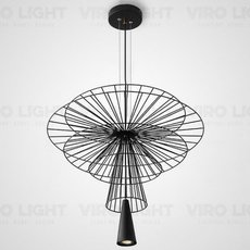 Светильник с арматурой чёрного цвета, металлическими плафонами VIROLIGHT VL16256
