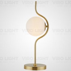 Настольная лампа с арматурой латуни цвета, плафонами белого цвета VIROLIGHT VL27345