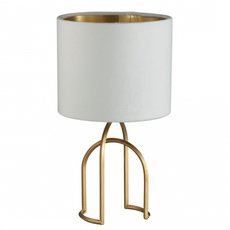 Настольная лампа с арматурой золотого цвета, плафонами белого цвета Lumion 5660/1T