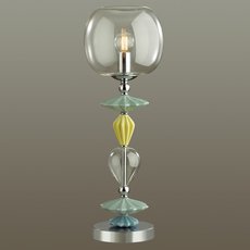 Настольная лампа с арматурой хрома цвета, стеклянными плафонами Odeon Light 4893/1T