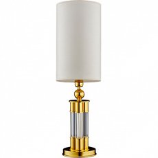 Настольная лампа с арматурой латуни цвета Kutek LEA-LG-1(P/A)