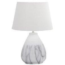 Настольная лампа с текстильными плафонами белого цвета Omnilux OML-82104-01