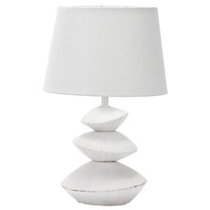 Настольная лампа с текстильными плафонами белого цвета Omnilux OML-82214-01