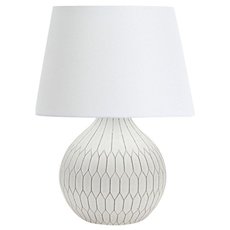 Настольная лампа с текстильными плафонами белого цвета Omnilux OML-16604-01