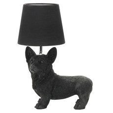 Настольная лампа с арматурой чёрного цвета, текстильными плафонами Omnilux OML-16304-01