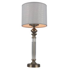 Настольная лампа с арматурой бронзы цвета, текстильными плафонами Omnilux OML-64304-01