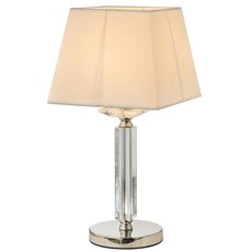 Настольная лампа с арматурой хрома цвета, текстильными плафонами Aployt APL.754.04.01