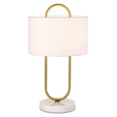 Настольная лампа с арматурой белого цвета, текстильными плафонами Aployt APL.635.04.01
