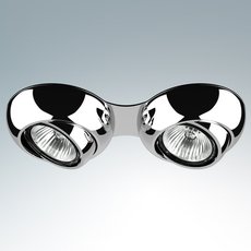 Точечный светильник с арматурой белого цвета, металлическими плафонами Lightstar 011824