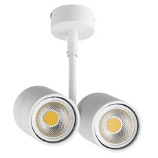 Точечный светильник с арматурой белого цвета, металлическими плафонами Lightstar 214446