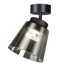 Точечный светильник с арматурой чёрного цвета, стеклянными плафонами Novotech 358644