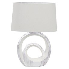Настольная лампа с арматурой белого цвета, плафонами белого цвета Omnilux OML-19304-01