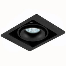 Точечный светильник с арматурой чёрного цвета Donolux DL18615/01WW-SQ Shiny black/Black