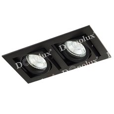Точечный светильник с металлическими плафонами чёрного цвета Donolux DL20174SQ2B