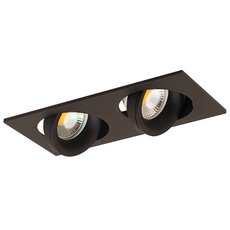 Точечный светильник с арматурой чёрного цвета, металлическими плафонами Donolux DL18412/02TSQ Black