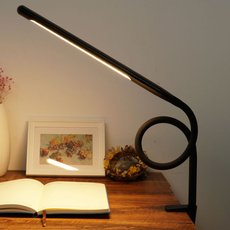 Настольная лампа с металлическими плафонами чёрного цвета Donolux T111043TW1B