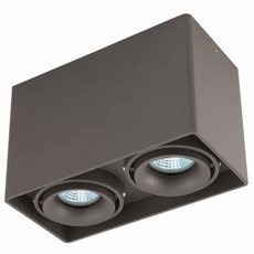 Точечный светильник с арматурой чёрного цвета, металлическими плафонами Donolux DL18611/02WW-SQ Shiny black