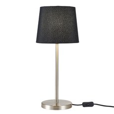 Настольная лампа с арматурой никеля цвета, текстильными плафонами Donolux T111048.1A SABL