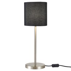 Настольная лампа с арматурой никеля цвета, текстильными плафонами Donolux T111048.1A SCBL