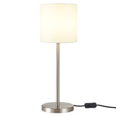 Настольная лампа с арматурой никеля цвета, текстильными плафонами Donolux T111048.1A SCB