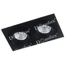 Точечный светильник с металлическими плафонами чёрного цвета Donolux DL20151SQ15W2B