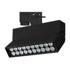 Шинная система с металлическими плафонами чёрного цвета Arlight 036469 (LGD-LOFT-TRACK-2TR-S170-10W Warm3000)