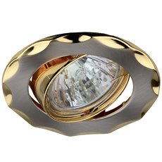 Точечный светильник с арматурой никеля цвета, плафонами золотого цвета ЭРА KL12A SN/G