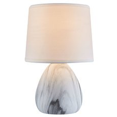Настольная лампа с арматурой белого цвета, текстильными плафонами Escada 10163/L White