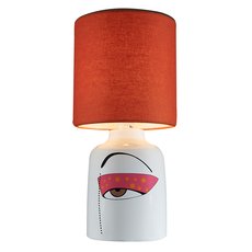 Настольная лампа с арматурой белого цвета, текстильными плафонами Escada 10176/L Red