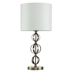 Настольная лампа с арматурой бронзы цвета, плафонами белого цвета Indigo V000268